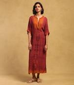 Ritu kumar red aninda kaftan dress
