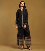 Ritu kumar black aurelia shirt with palazzo co-ord set