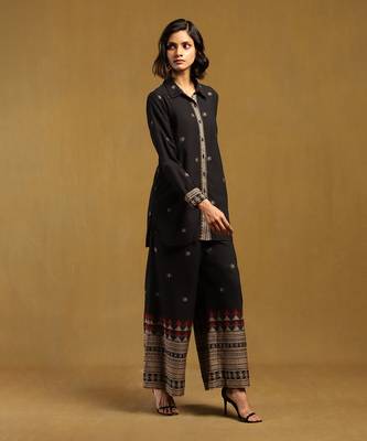 Ritu kumar black aurelia shirt with palazzo co-ord set 3