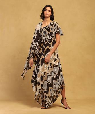 Ritu kumar black meraki long dress 1