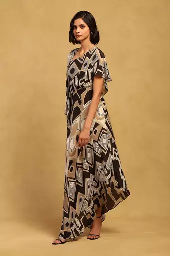 Ritu kumar black meraki long dress