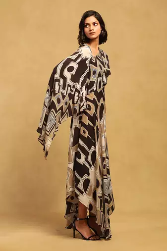 Ritu kumar black meraki long dress