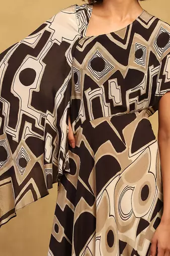 Ritu kumar black meraki long dress