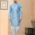 Jackard digital printed with thread work indowestern sherwani set