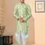 Jackard digital printed with thread work indowestern sherwani set