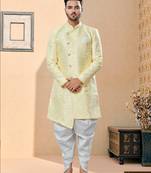 Havy banarasi jackard with thread work indowestern sherwani
