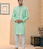 Havy classic sherwani with thread embroidered n stones work over the sherwani
