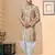 Jackard digital printed with thread work indowestern sherwani set