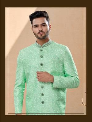 Havy classic sherwani with thread embroidered n stones work over the sherwani 2