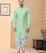 Havy banarasi jackard with thread work indowestern sherwani