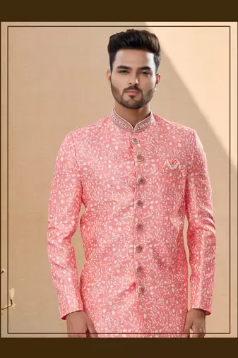 Havy classic sherwani with thread embroidered n stones work over the sherwani