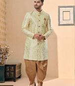 Havy banarasi jackard with thread zari work indowestern sherwani set