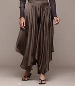 Green dhoti draped pant