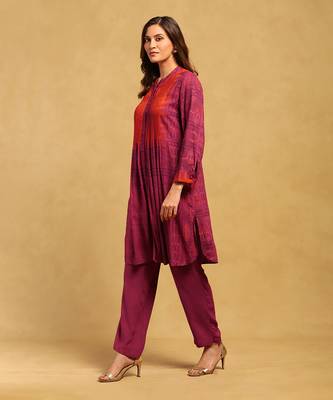 Ritu kumar red aninda kurta with pant 2