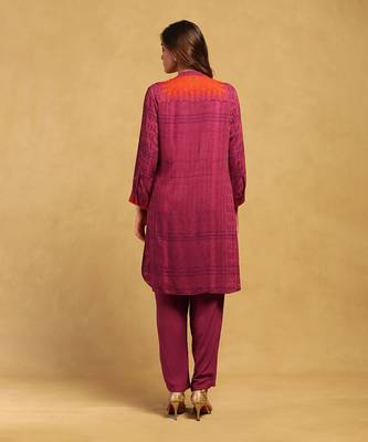 Ritu kumar red aninda kurta with pant 5