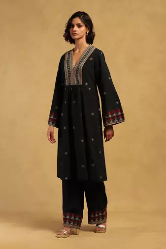 Ritu kumar black aurelia kurta with pant
