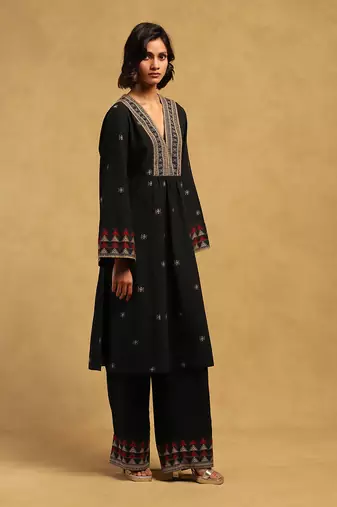Ritu kumar black aurelia kurta with pant