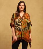 Ritu kumar brown minati kaftan kurta