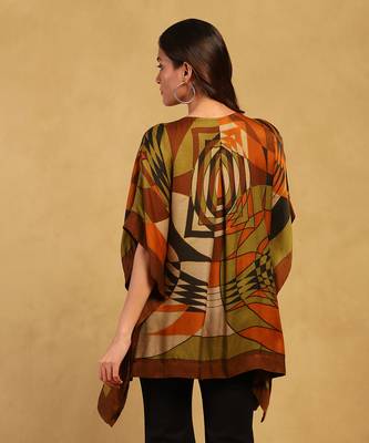 Ritu kumar brown minati kaftan kurta 4