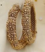 Appealing gold plated antique bangles