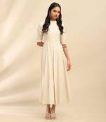 Aarke ritu kumar off white molly solid long dress