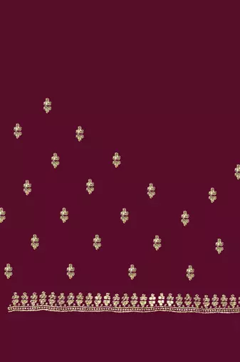 Sequence Embroidered Border Art Silk Saree In Purple With Matching Blouse Piece
