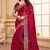 Sequence Embroidered Border Art Silk Saree In Magenta With Matching Blouse Piece