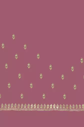 Sequence Embroidered Border Art Silk Saree In Lavender With Matching Blouse Piece