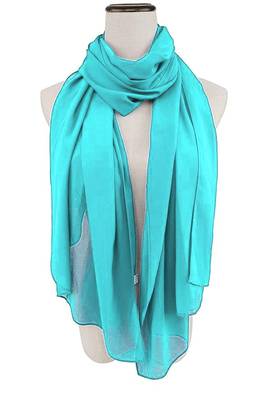 Turquoise embroidered georgette islamic kaftans With Sun-proof hijab 4
