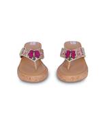 Multicolour embroidery pu leather sandle