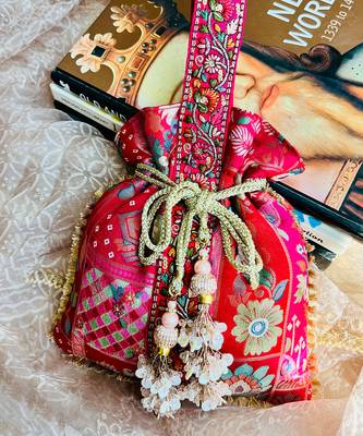 Pink potli bag 1