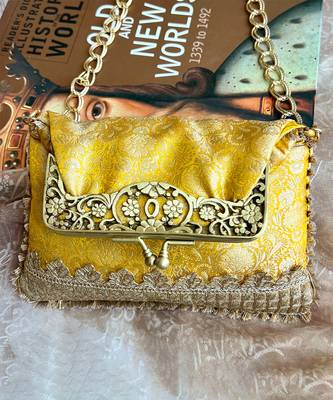 Yellow  potli  sling bag 1