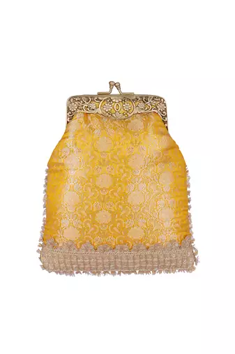 Yellow  potli  sling bag