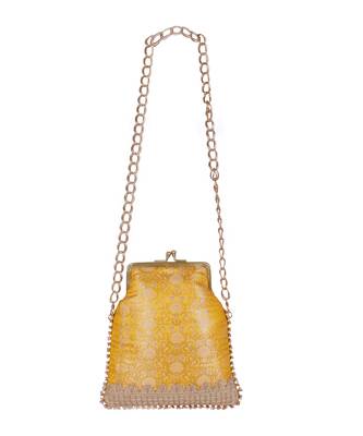 Yellow  potli  sling bag 4