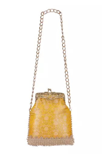Yellow  potli  sling bag