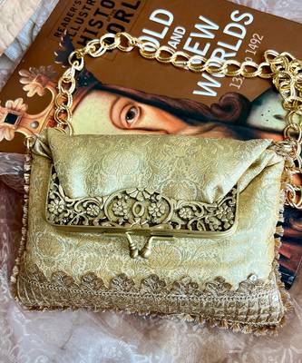 Gold  potli  sling bag 1