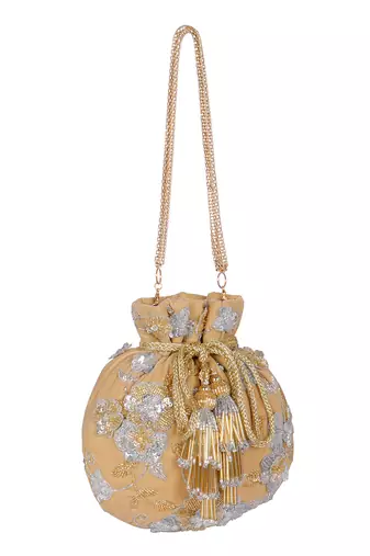 Gold potli bag