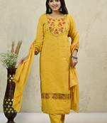 Sunshine Yellow Embroidered Kurta Set