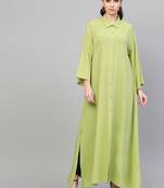 Green plain polyester shrug
