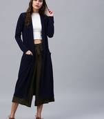 Blue plain polyester shrug