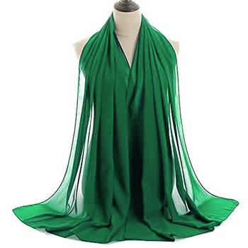 Green embroidered georgette islamic kaftans With Sun-proof hijab 5