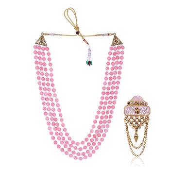   pearl beads dulha groom sherwani mala for   for wedding | layered mala | perfect for groom 2