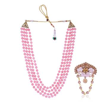   pearl beads dulha groom sherwani mala for   for wedding | layered mala | perfect for groom 2