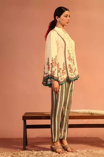 Cream tamaya embroidered kurta set