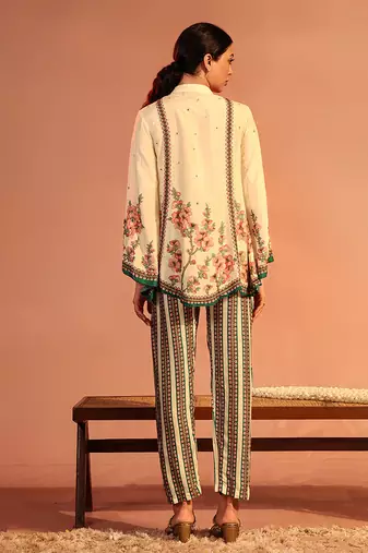 Cream tamaya embroidered kurta set
