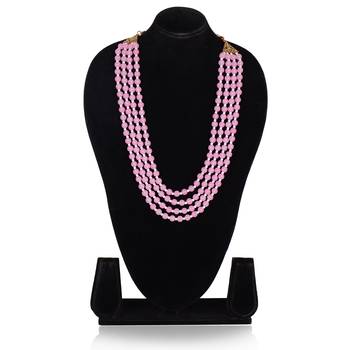   pearl beads dulha groom sherwani mala for   for wedding | layered mala | perfect for groom 3