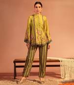 Yellow tamaya embroidered kurta set