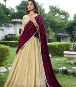Women's Kanchipuram Lehenga Choli For Wedding 