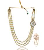   groom sherwani mala with brooch combo
