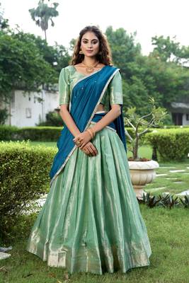 Women's Kanchipuram Lehenga Choli For Wedding  1